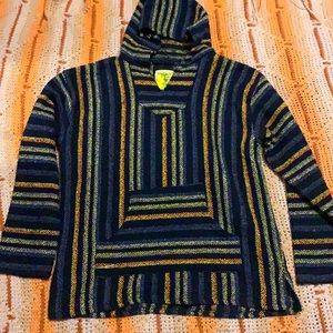 orange, yellow, and blue bojo hoodie drug rug